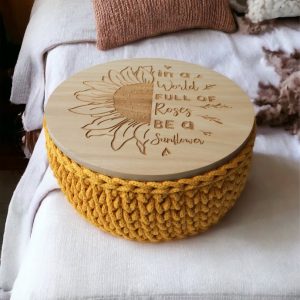 Kvačkana košara Sunflower KVAČKANINE.