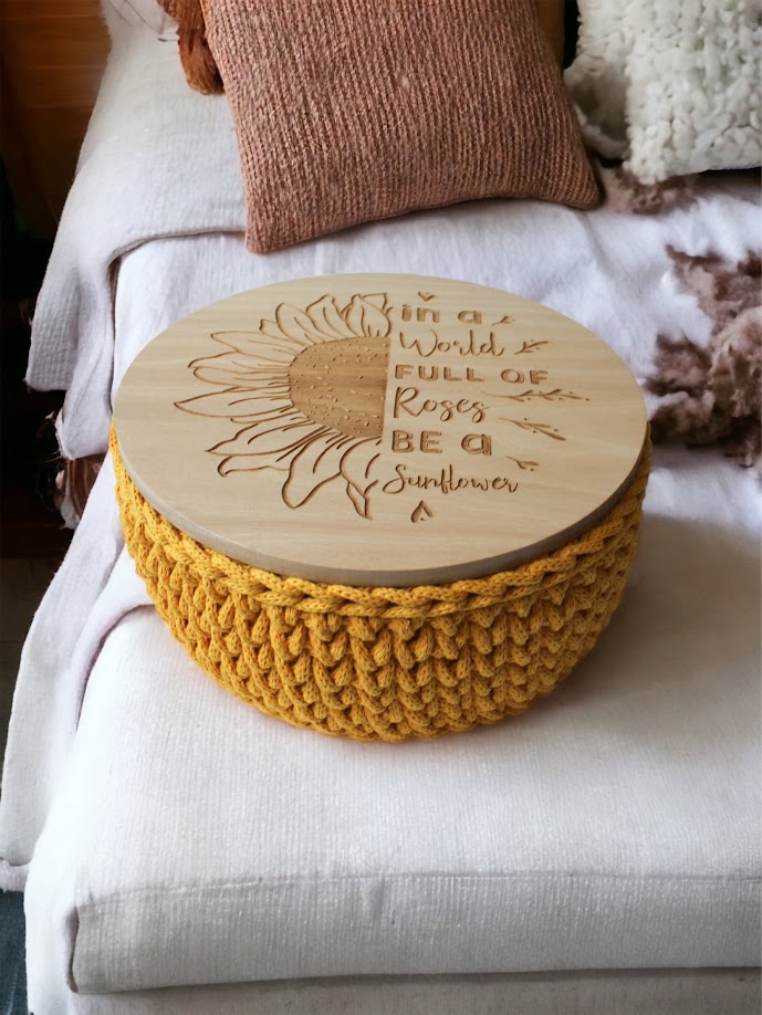 Kvačkana košara Sunflower KVAČKANINE.